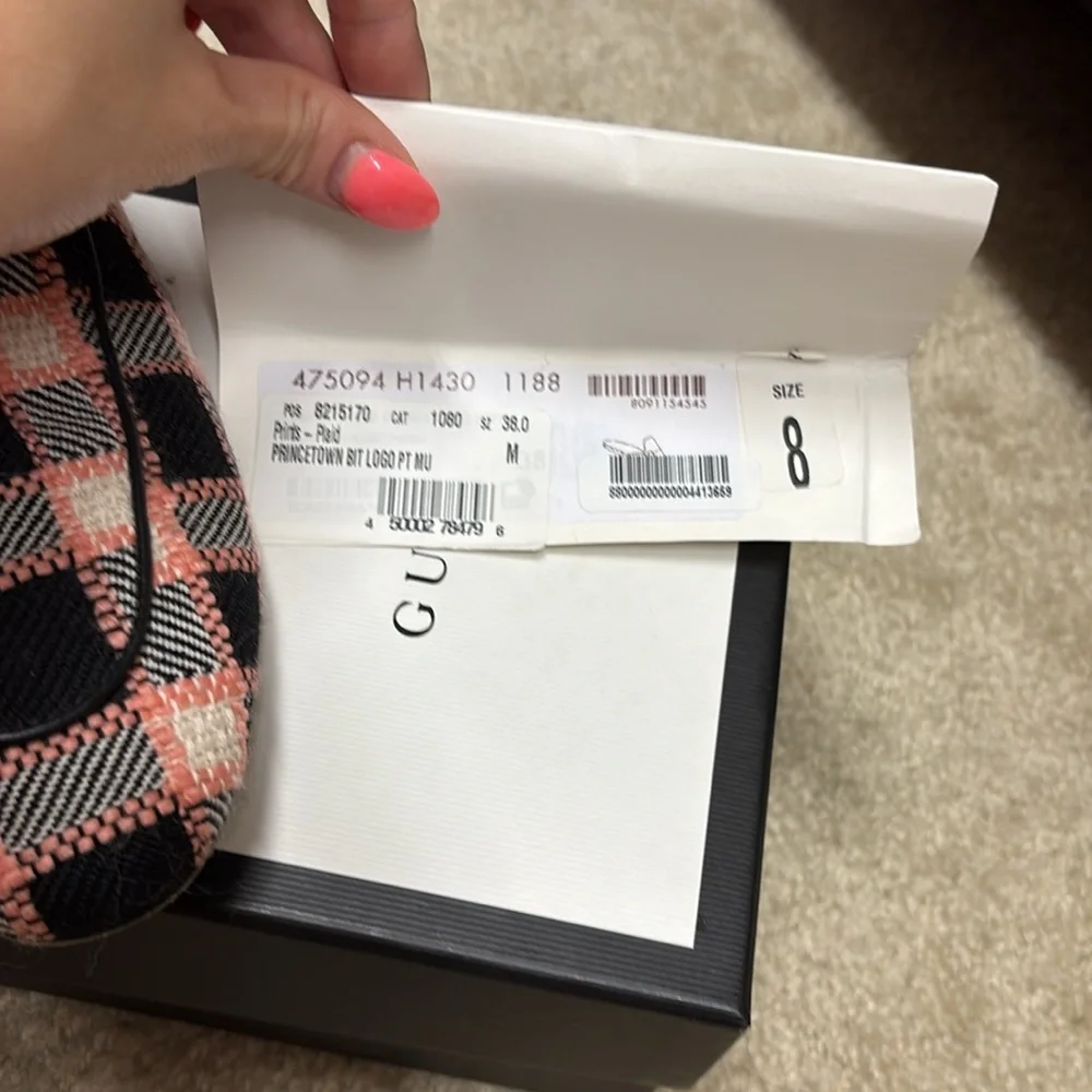 *GUCCI* Princetown Pink and Black Tweed Slides 38 - Picture 5 of 8